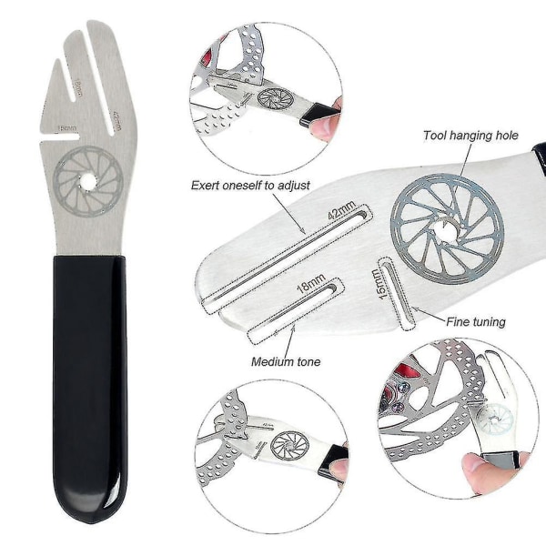 Sykkel Skivebrems Rotor Justeringsverktøy Sykkel Gap Rep1pcs-svart