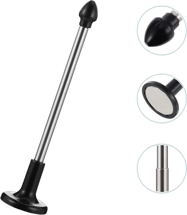 Magnet Lie Angle Tool Golf Swing Alignment Rod Sort Svingtræner Korrektionspind til Udendørs Golftræning