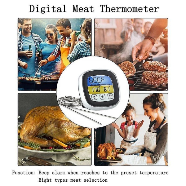 Digital Kötttermometer för Matlagning, Stor LCD-Skärm