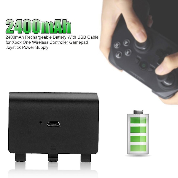 2400mAh Oppladbart Batteri for Xbox One Spillkontroll