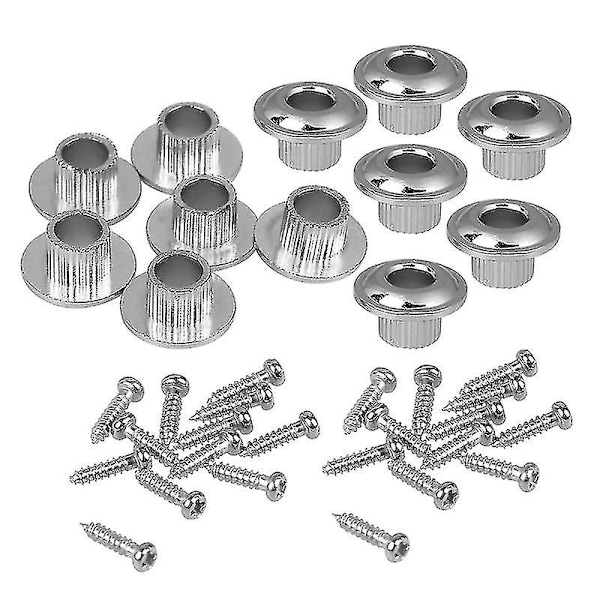 2 Set Semislutna Gitarrstämskruvsbussningar Konverteringsadapter Ferrules Gitarrstämskruvsbussningar