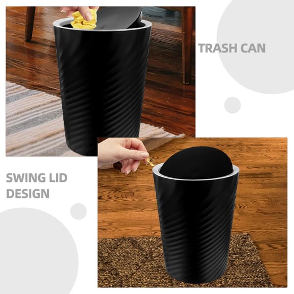 12l Stor Kapacitet Affaldsbeholder Svinglåg Affaldsspand Plastik