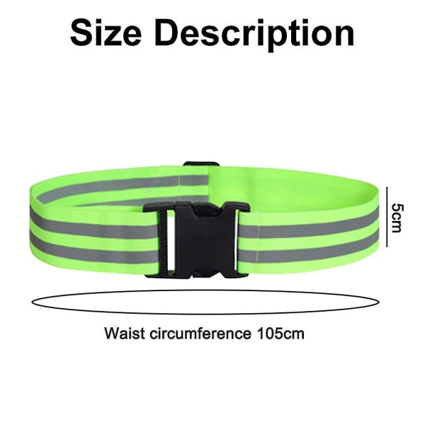 2 stk reflekterende belte, synlighetsbelte, refleksutstyr for løping, grønt  d16a | Fyndiq