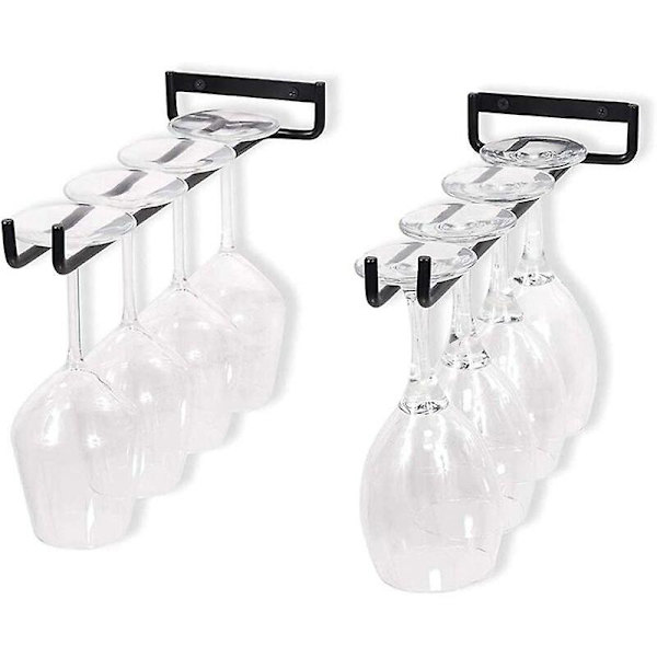 Set med 2 Glashållare Hängande Glashållare för Vinglas, Öl Glas - 30cm