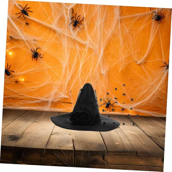 Miniatyr nettingheksehue for Halloween Cosplay Lite festhodeplagg tilbehør