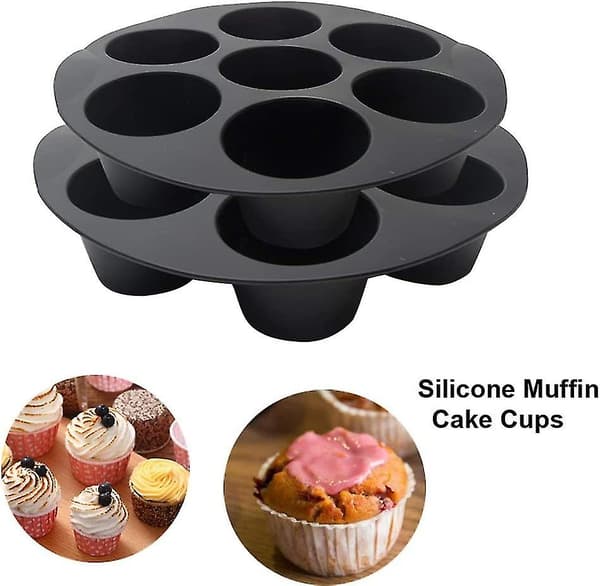 Silikon Muffinsforme, Non-stick Bageform til Cupcakes, Universal Chokolade Muffinsform, Rund Muffinsform Bageplade Non-stick Bageform