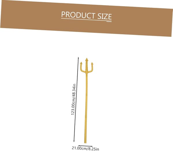Halloween Devil Trident Tool Cosplay Prop Fake Pitch Fork for Party Demon Décor