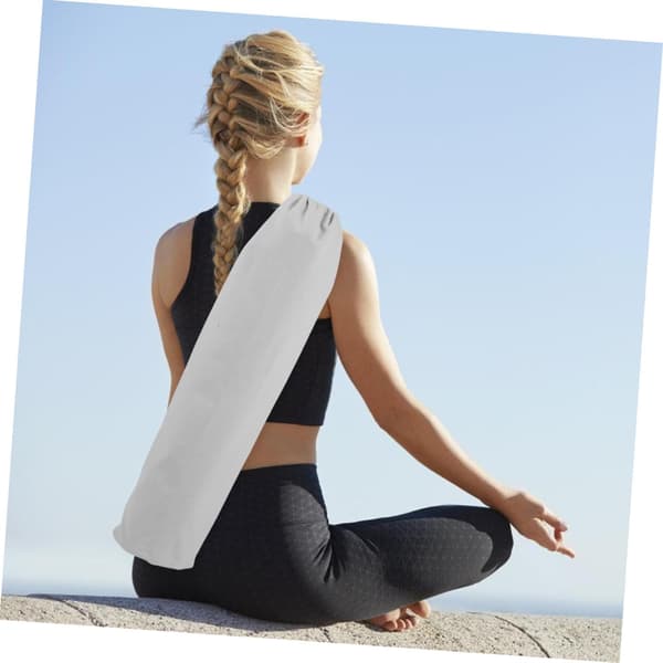 Yogamåtte opbevaringstaske foldbart design for nem brug lavet af lærredsmateriale