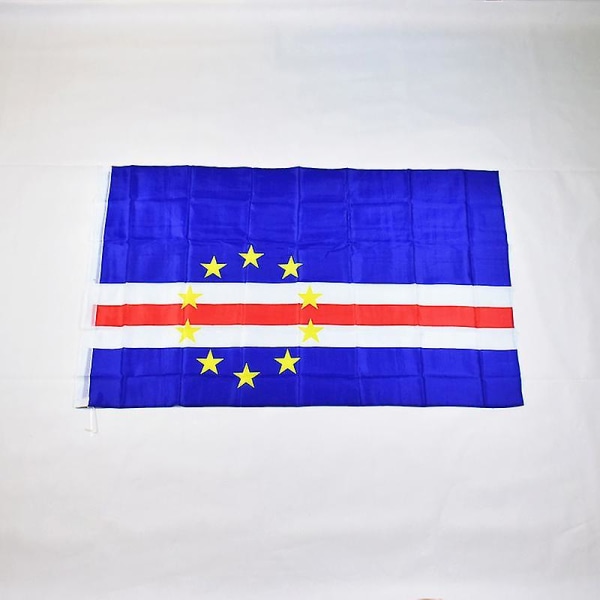 Kap Verde 90 * 150 cm lippubanneri 3x5 jalkaa riippuva kansallislippu tapaamiseen, paraatiin, juhlaan, ripustukseen, koristeluun