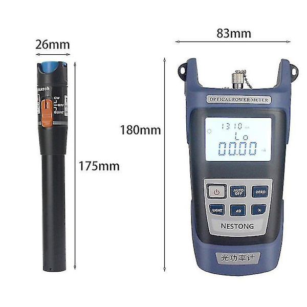 Fiberoptisk Strømmeter 10km Visuel Fejlfinder Testpen