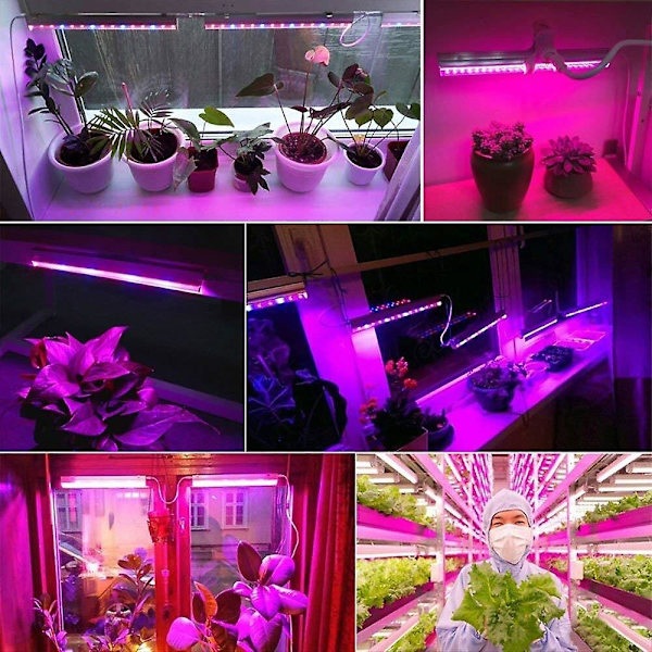4x1m Lys Sæt Led Vækstlys Indendørs Planter 240 Leds 5050 Smd