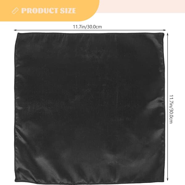 10 ark bryllupsservietter genanvendelige stofservietter sort polyester satin behagelige