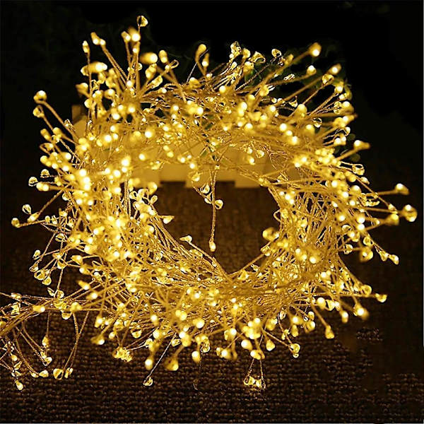 Fyrstikklysstreng med solcelle 6m 200LEDs Jul Bryllup