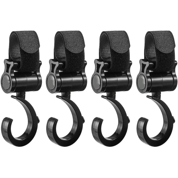 Vagnkrokar 4-pack Vagnhängare Väskor Krok För Vagnar Universal Vagnklämma Tillbehör (plast-4st)