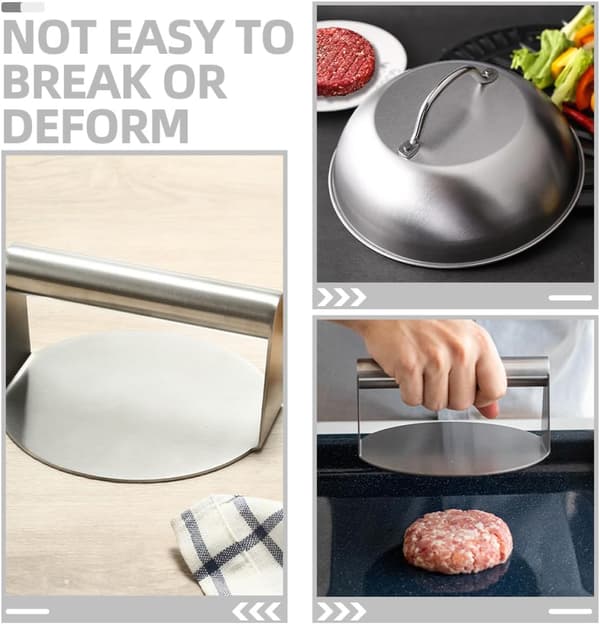 Hjemme Patty Press Burger Patty Press Dome Lokk Rustfritt Stål Solid Enkel å Bruke