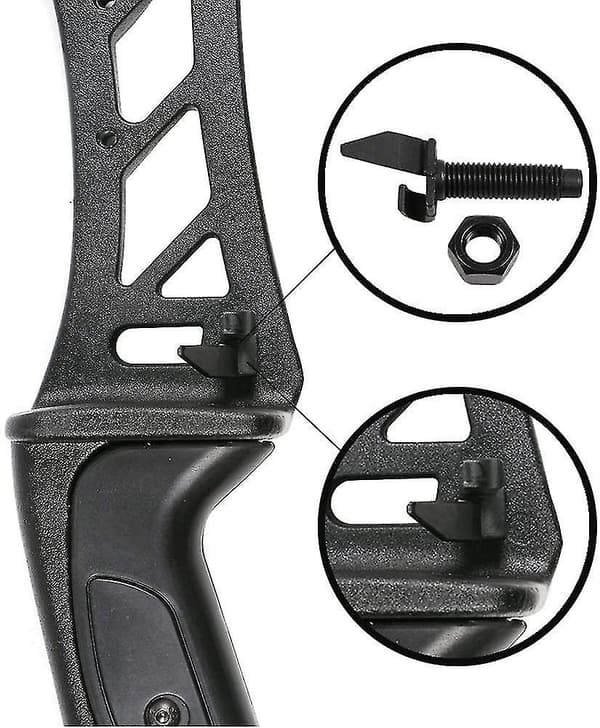 Pilbågevila, Nylon, Tillbehör för Recurve Båge, Ersättning, Svart (2-pack)
