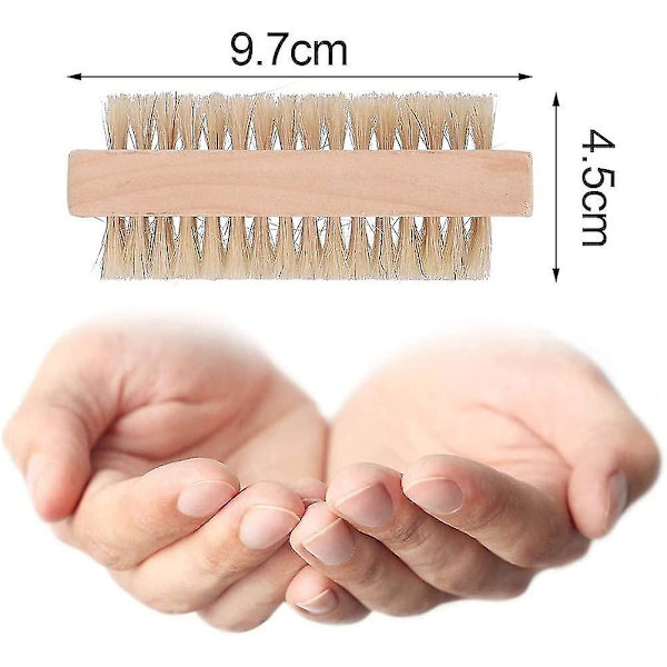Nagelborste, 3 stycken Tränagelborste, Manuell Borst Rengöringsverktyg