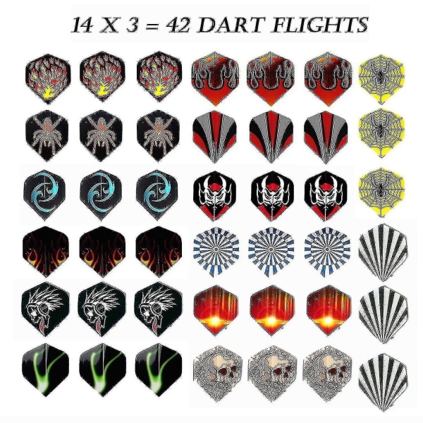 Dartset, 12 Pack Mjuka Dartpilar Med Mjuka Spetsar För Elektroniska Darttavlor Med Extra 42 Dartfjädrar Och 100 Svarta Plastspetsar -gt