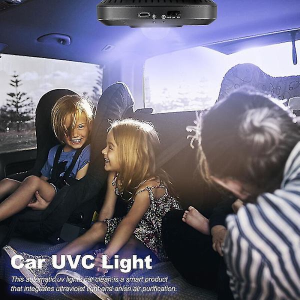 Automatisk Bil UV-Rengöring, Bärbar UVC-Rengöringslampa med Laddningsbar Infraröd Sensor