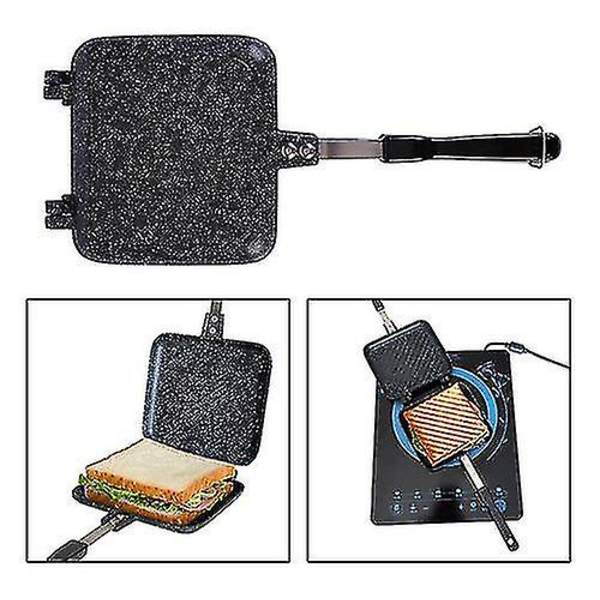 Dobbeltsidig Nonstick Sandwichmaker Svart (1 stk)