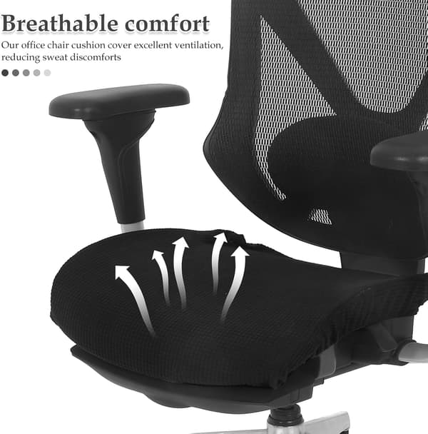 Tøyelig kontorstolovertrekk for gaming- og kontorstoler Polyester seteputetrekk