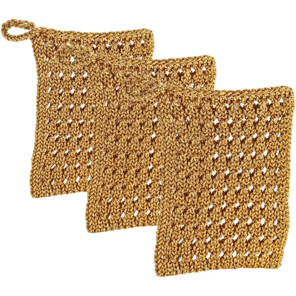 3 stk. Oppvaskklut i netting, kjøkkenvaskeklut, oppvaskhåndklær, oppvasksvamp, netting