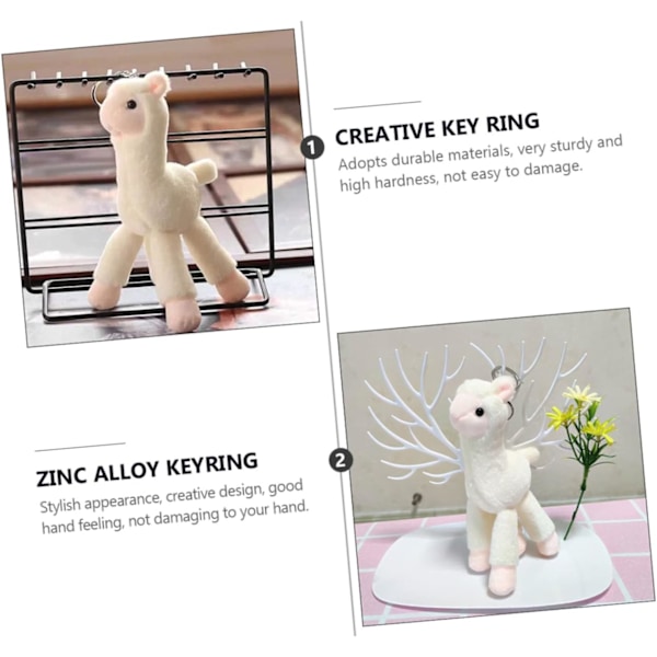 Alpaca Nøglering Vedhæng Kæde Kreativ Nøglering Zinklegering Taske Dekorationer Charm