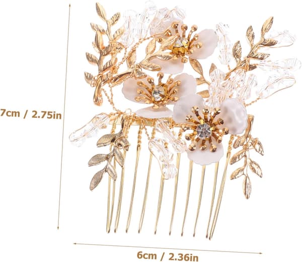 for kvinner Hanfu Hårtilbehør Rhinestone Hårkam Bryllupshodeplagg