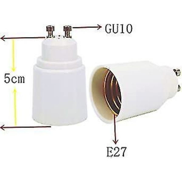 6pcs Gu10 Adapter Gu10 To E27 Lamp Base Converter