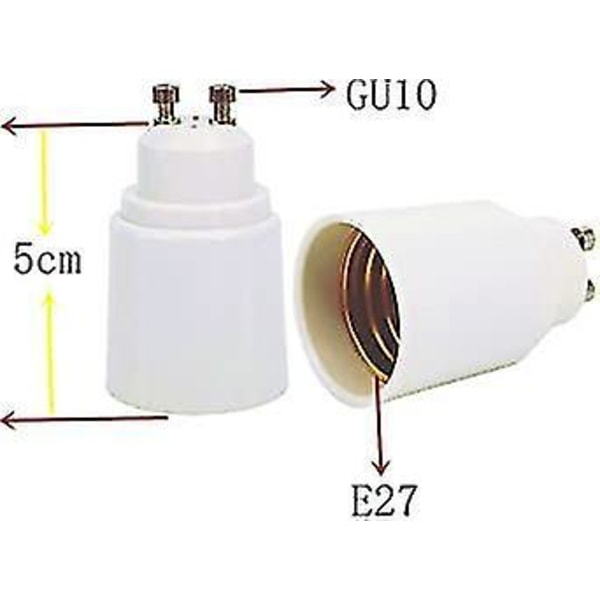 6stk Gu10 Adapter Gu10 Til E27 Lampe Base Converter