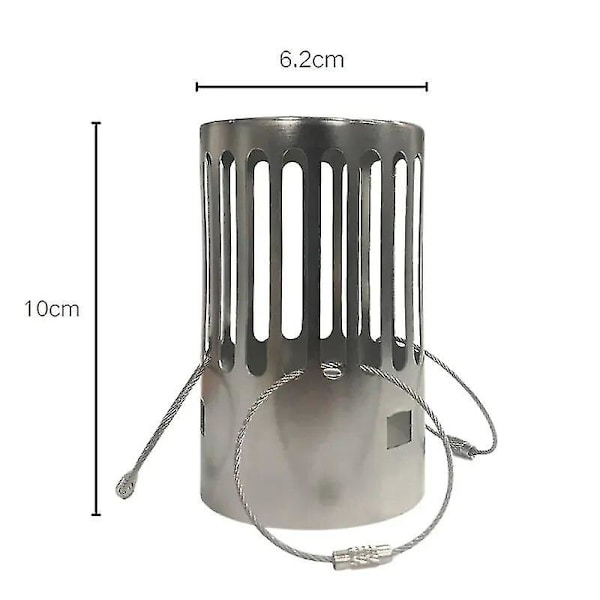 Titanium Pipetilbehør Teltovn Pipe 2.5|3M Teltovn Perspektiv Sidepanel Pipehette Campingtilbehør Bærbar Matlaging Stainless steel cap