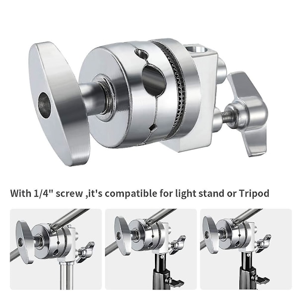 Multifunktionell 2,5 tum hållare adapter i aluminiumlegering med 1/2\", 1/4\", 3/8\", 5/8\"