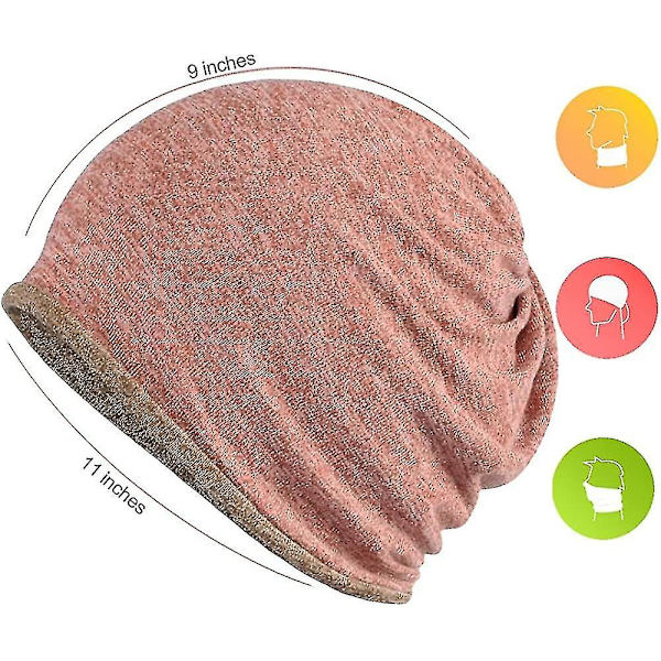 Hatt for menn og kvinner i bomull, avslappet beanie, myk og lett løpehatt, kort hatt for voksne, kjemisk hatt, avslappet hatt Powder * powder
