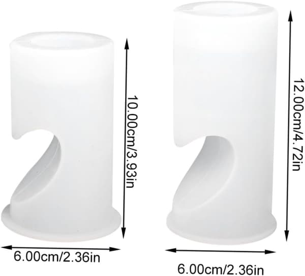 2 st hjärtformade silikonljushållarformar, små stora cylindriska DIY silikonformar