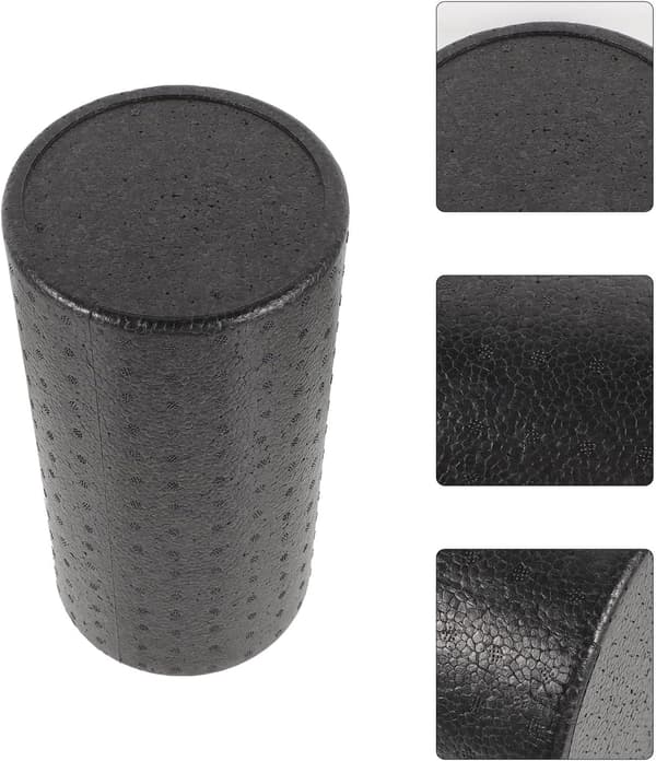 Solid träningsskumrulle 30x15 cm svart massagerulle