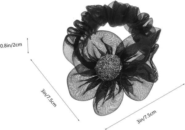 9 stk. blomsterhårstrikker for kvinner, hårstrikker, hestehaleholdere, dekorative tilbehør