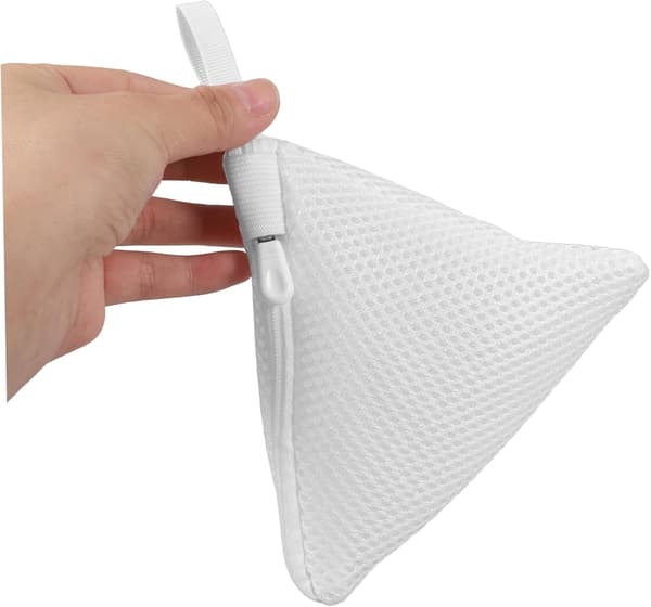 3 stk. vaskeposer i netting til vaskemaskin, mini trekantede vaskeposer i polyester