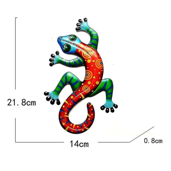 Gekko metall vegghengende dekor Skulptur Hjem Hage Ornamenter Gaver(1 sett-fler)