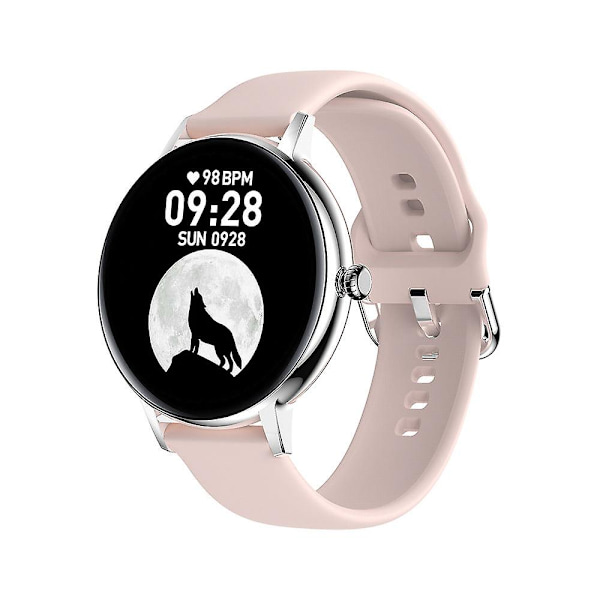 Smartwatch med Hjertefrekvens, Blodtryk, Blodilt, Bluetooth Opkald, Multi Sportstilstand Silver glue