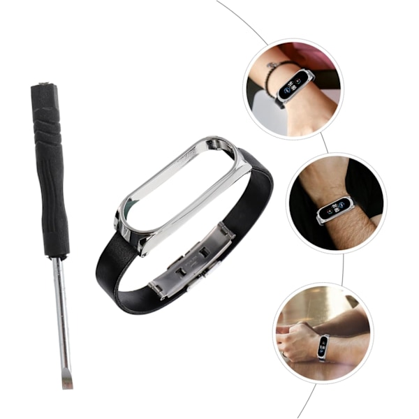 Rannekoru Watch 5/5 Pu Liukumaton Solki Mukava Käyttö Vaihtohihna
