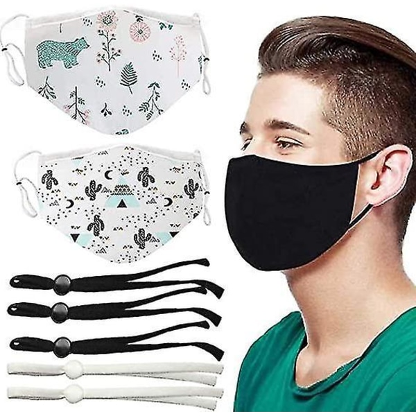 100pk Elastisk båndsnøre med spenne for DIY-masker