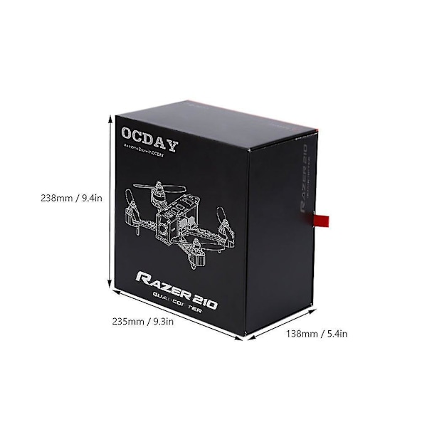 Ocday Razer 210 Storlek Full Kolfiber FPV Racing Drone Quadcopter RTF
