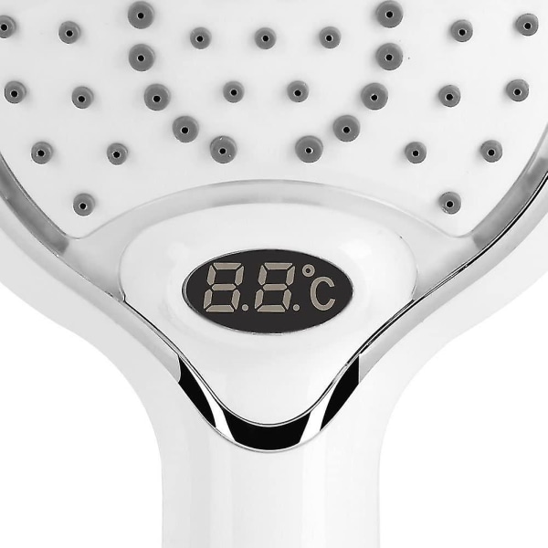 Led brusehoved - håndbruserhoved med digital temperaturdisplay 3 farver led
