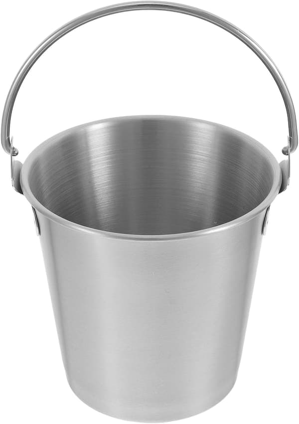 7l Frityrkurv i rustfritt stål, metallbeholder for mat, sølv
