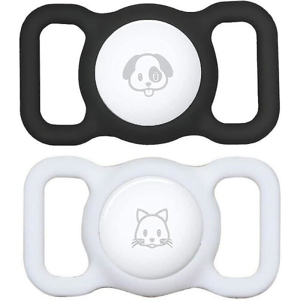 Airtag-halsbåndsholder (2-pak) Kompatibel med Apple Airtag-kattehalsbåndsholder, kæledyrshalsbånds-luftmærkeholder, GPS-tracker-luftmærke-dæksel