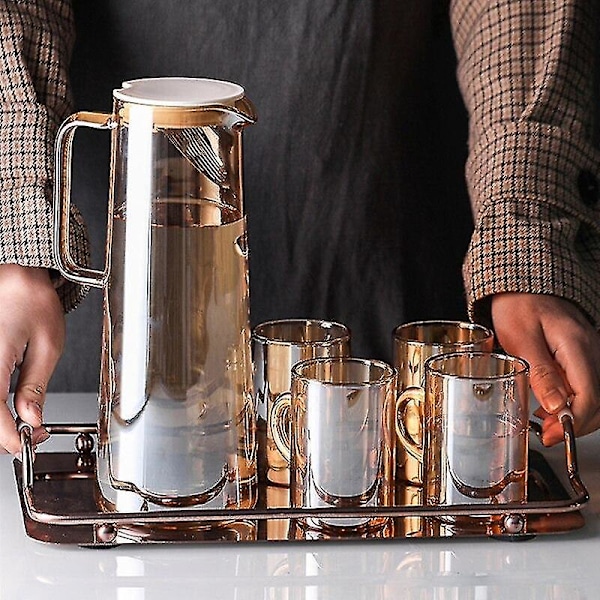 Varmebestandig Glas Tekande med Tud og Låg