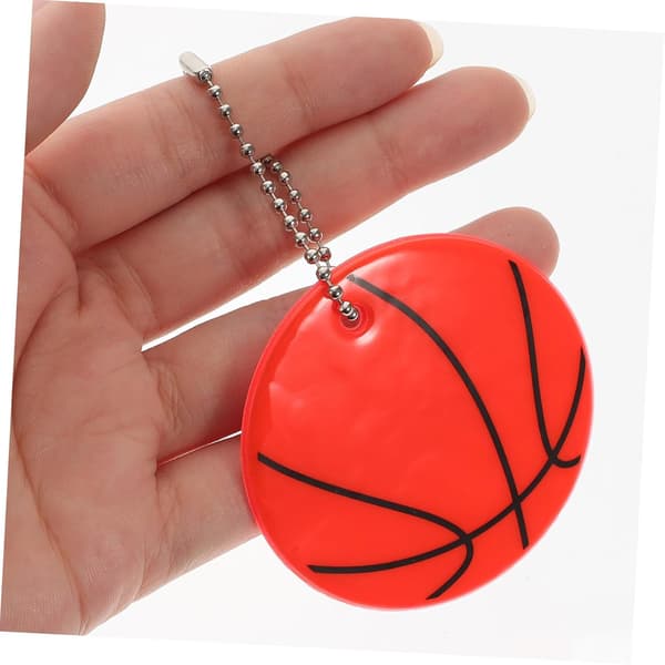 8 st reflekterande basketbollshänge säkerhetsnyckelring tillbehör för jackor väskor ryggsäckar