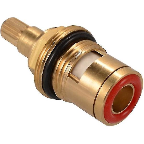 Udskiftnings-Keramisk Stem Disc Patron Mixer Håndtag i Messing Par G1/2\" Til Badeværelse Køkken Håndtag (1 Par Varmt Koldt) (a-1b)