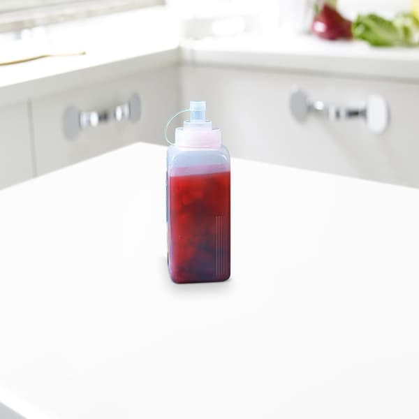 2 st 800 ml stora plastflaskor med lock för sås, påfyllningsbara köksflaskor