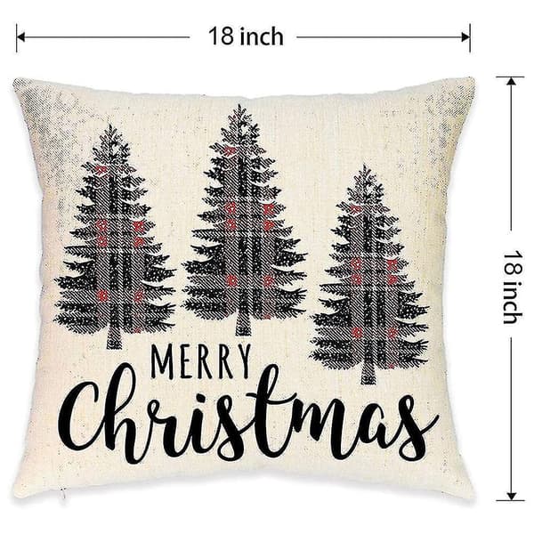 18x18 Stoff Fallo Tree Juleputetrekk 4 Stykker